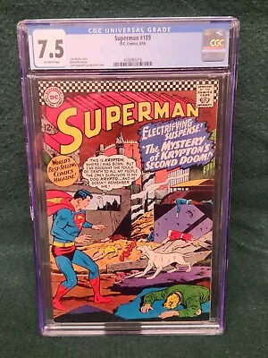 Buy Superman #189 Cgc 7.5 / Dc 1966 • 156.83£