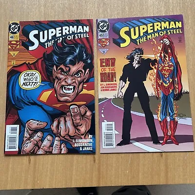 Buy SUPERMAN Man Of Steel # 45 And # 46 DC COMICS, OCTOBER 1995  NM • 1.20£