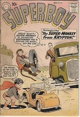 Buy DC Comics Superboy (1949 Series) #76 VG 4.0 First Supermonkey • 39.97£