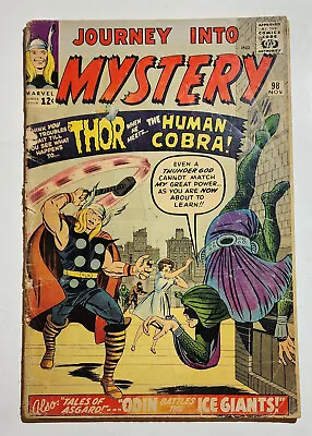 Buy JOURNEY INTO MYSTERY #98 With The Mighty THOR, 1st Appearance HUMAN COBRA - KEY • 30.15£