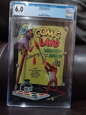 Buy Comic Land #1 (March 1946, Spark Publications) Golden Age,Rare, CGC Graded (6.0) • 318.66£