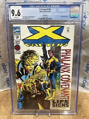 Buy CGC 9.6 X-Factor 106 Foil Edition  Comic New Slab Graded 1994  White Pages • 39.64£