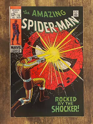 Buy Amazing Spider-Man #72 - GORGEOUS HIGHER GRADE - Shocker Cover - Marvel 1969 • 13.90£