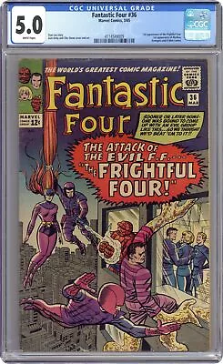 Buy Fantastic Four #36 CGC 5.0 1965 4114549009 1st App. Madame Medusa (Inhumans) • 329.75£