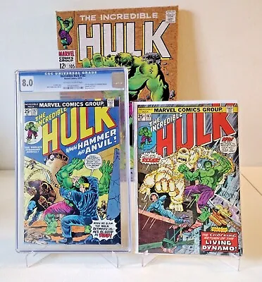 Buy Incredible Hulk #182 CGC 8.0 1st App Of Hammer & Anvil Wolverine Hulk #183 MVS!! • 402.06£
