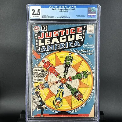 Buy Justice League Of America #6 (DC, 1961) CGC 2.5 Key Comic 🔥 10¢ National Comic • 81.51£