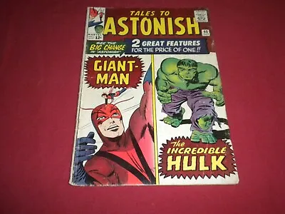 Buy BX1 Tales To Astonish #60 Marvel 1964 Comic 3.0 Silver Age 1ST SOLO HULK TTA! • 65.39£
