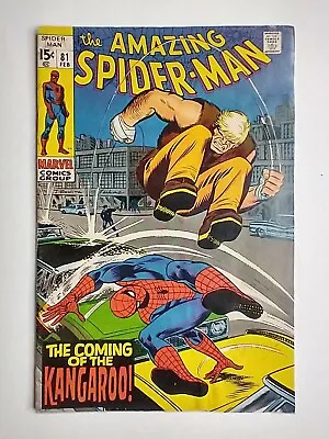Buy Marvel Comics Amazing Spider-Man #81 1st Appearance Kangaroo (Frank Oliver) FN • 30.83£