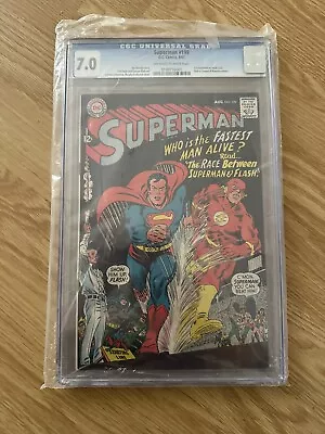 Buy DC Comics Superman # 199 Cgc 7.0. Superman Races Flash - Published 1967 1st Race • 250£