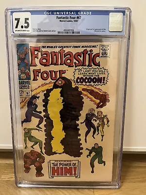 Buy Fantastic Four 67 - CGC 7.5 OW/W Marvel Silver Age Hot Key 1st HIM • 269.90£