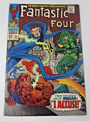Buy Fantastic Four #65 1967 [VG/FN] 1st Ronan Accuser 1st Supreme Intelligence Key • 47.43£