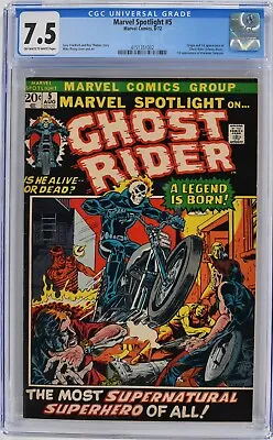 Buy Marvel Spotlight #5 CGC 7.5 VF- (1972) Origin & 1st Appearance Of Ghost Rider • 1,838.90£