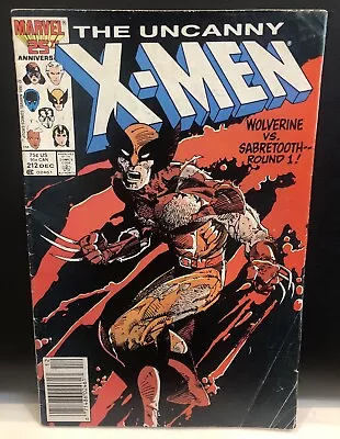 Buy Uncanny X Men #212 Comic Marvel Comics Newsstand Low Grade Reader • 8.25£