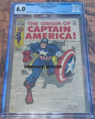 Buy Captain America #109 Cgc 6.0  Orgin Of Captain America Nick Fury Appearance • 118.59£