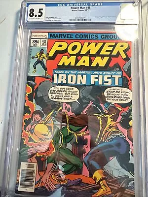 Buy Power Man #48 | CGC 8.5 | 1977 First Iron Fist And Cage Together • 43.82£