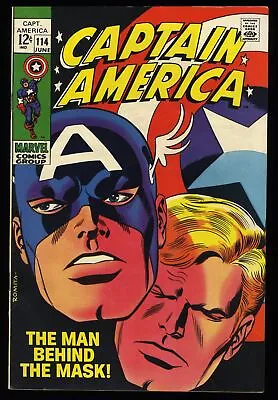 Buy Captain America #114 VF/NM 9.0 Avengers! Red Skull Cameo! Marvel 1969 • 87.58£