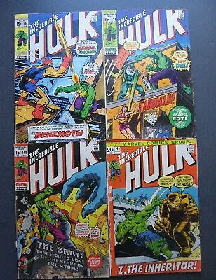 Buy INCREDIBLE HULK Lot Of 4 Marvel Comic Books 136 138 140 149 Lower Grade Classics • 15.99£