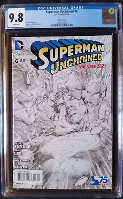 Buy Superman Unchained (2013 DC) #6 Lee Sketch Variant CGC 9.8 1:300 • 95.90£