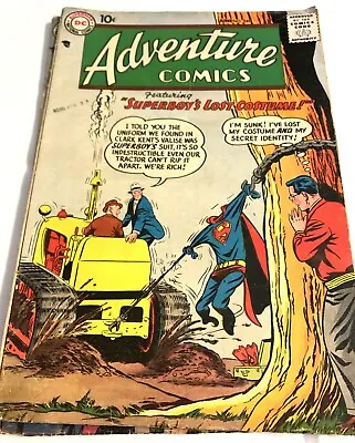 Buy Adventure Dc Comics Superbys Lost Costume #249-1958 Vg 4.5 • 55.46£