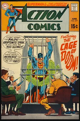 Buy ACTION COMICS #377 1969 VF- 7.5 NEAL ADAMS Cover SUPERMAN Anti-Superman Gang • 23.98£