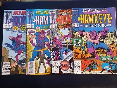 Buy Marvel: Solo Avengers, Hawkeye X 4 Issues 1,2,3,4, From Dec. 87 - March 88 Good. • 16£
