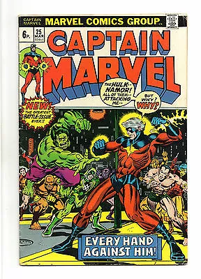 Buy Captain Marvel Vol 1 No 25 Mar 1973 (FN+) Cameo App By Thanos, Jim Starlin Art • 42.99£