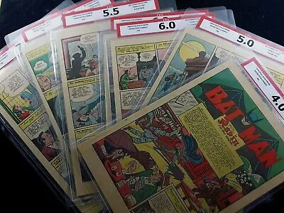 Buy Detective Comics #53 Lot Of 7 CPA Graded Single Pages, Complete Batman Story   • 592.71£