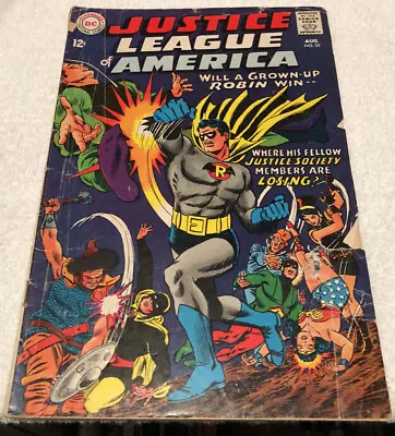 Buy Justice League Of America #55 DC Comics First Appearance Of Golden Age Robin • 34.32£
