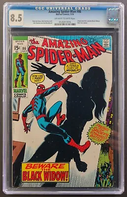Buy Amazing Spider-man #86 Cgc 8.5 Marvel Comics 1970 Origin & First New Black Widow • 296.22£