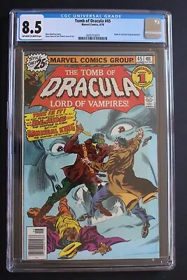 Buy TOMB OF DRACULA #45 First Full DEACON FROST 1976 Hannibal King BLADE MCU CGC 8.5 • 99.94£