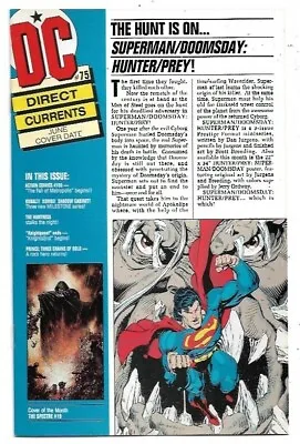 Buy Direct Currents #75 Superman Vs Doomsday / Witchcraft FN (1994) DC Comics • 5£