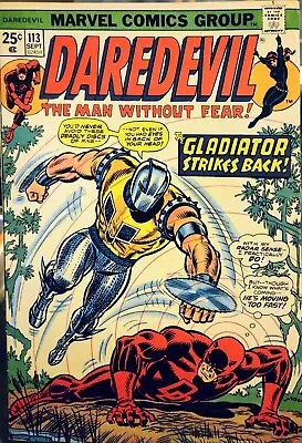 Buy Daredevil #113 Marvel Comics 1974  First Cameo Appearance Deathstalker • 11.99£