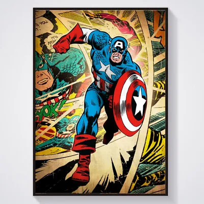 Buy Captain America Poster - Wall Art Marvel A4 & A3 • 6.99£