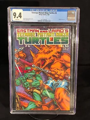 Buy Teenage Mutant Ninja Turtles #6, 1st Print 1986, CGC 9.4, White Pages, RARE! • 79.95£