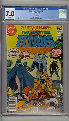 Buy New Teen Titans #2 Newstand (1980) DC CGC 7.0 1st Deathstroke The Terminator • 70.95£