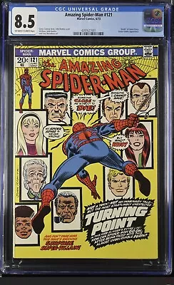 Buy Amazing Spider-Man #121 CGC 8.5 OW/W - Death Of Gwen Stacy • 470.92£