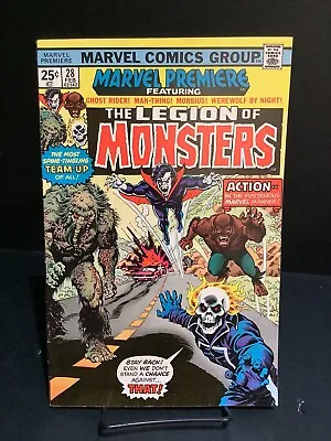 Buy Marvel Premiere #28 (1st Legion Of Monsters, Morbius Ghost Rider Werewolf 1976) • 126.44£