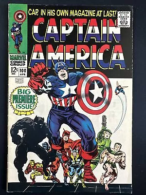 Buy Captain America #100 Vintage Marvel Comics Silver Age 1st Print 1968 Fine *A1 • 276.70£