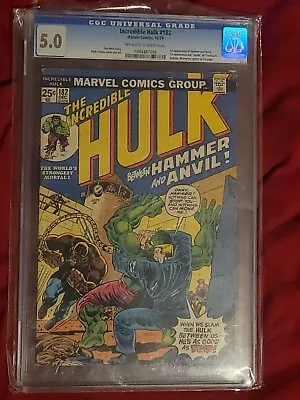 Buy Incredible Hulk 182 1st Hammer & Anvil CGC 5.0 Mid Grade Marvel Comic GR1-32 • 179.89£