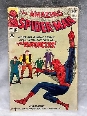 Buy Amazing Spider-man #10 1st Appearance Of The Enforcers (1964) 👀🔥 • 316.72£