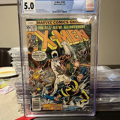 Buy Uncanny X-Men #109, CGC 5.0, 1st Vindicator/James Hudson; Wolverine • 197.57£