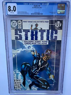 Buy STATIC #1 1st  App.  DC Comics Milestone  1993 CGC 8.0 1st Virgin Hawkins Blue • 59.95£