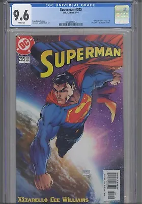 Buy Superman #205 CGC 9.6 2004 DC Turner Cover Jim Lee & Scott Williams Art 2 Covers • 47.40£