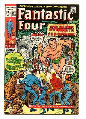 Buy Fantastic Four 102 Stan Lee And Jack Kirby Great Villains, Great Shape • 25.30£