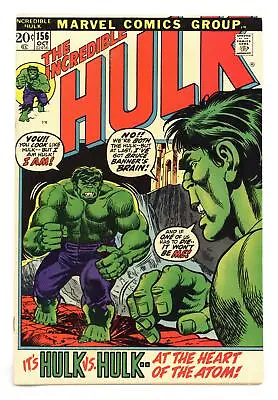 Buy Incredible Hulk #156 FN/VF 7.0 1972 • 41.80£
