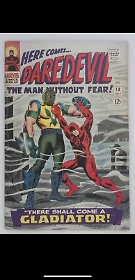 Buy Daredevil 18 1st App & Origin Gladiator Lee/Romita Sr.  1966 FN- • 26.42£