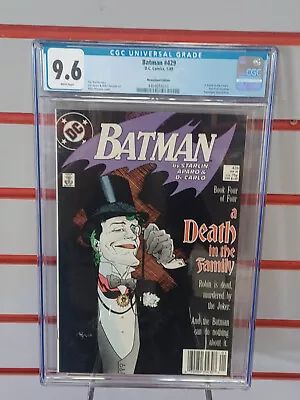 Buy BATMAN #429 NEWSSTAND (DC, 1989) CGC 9.6 ~ DEATH IN THE FAMILY ~ White Pages • 59.30£