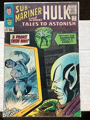 Buy Tales To Astonish 72 (1965) Hulk, Sub-mariner App • 6.99£