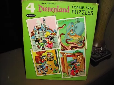 Buy Vintage Disneyland 4 Frame-tray Puzzles Whitman Mickey Mouse Rare Goofy Nm 1967 • 215.86£