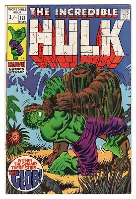 Buy Incredible Hulk Vol 1 No 121 Nov 1969 (FN) (6.0), Silver Age, 1st App Of Glob • 19.99£